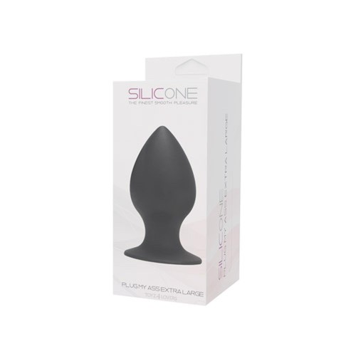 Korek analny Plug-silikonowy, czarny XL  EXTRA LARGE