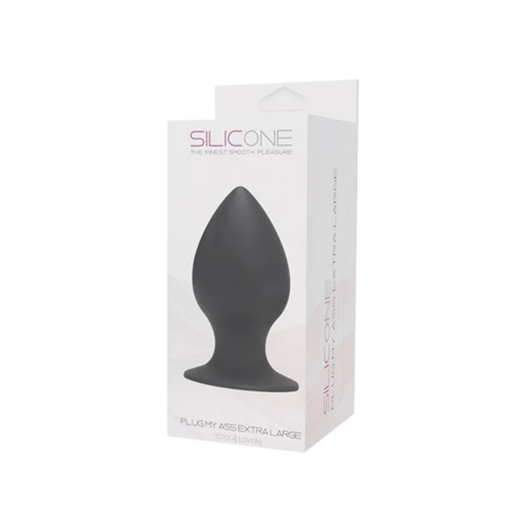 Korek analny Plug-silikonowy, czarny XL  EXTRA LARGE