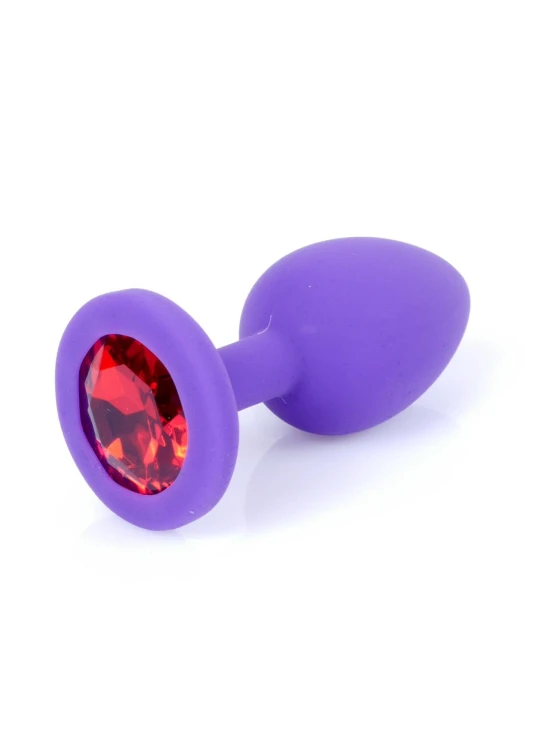 Korek analny, Plug-silikonowy, fiolet S