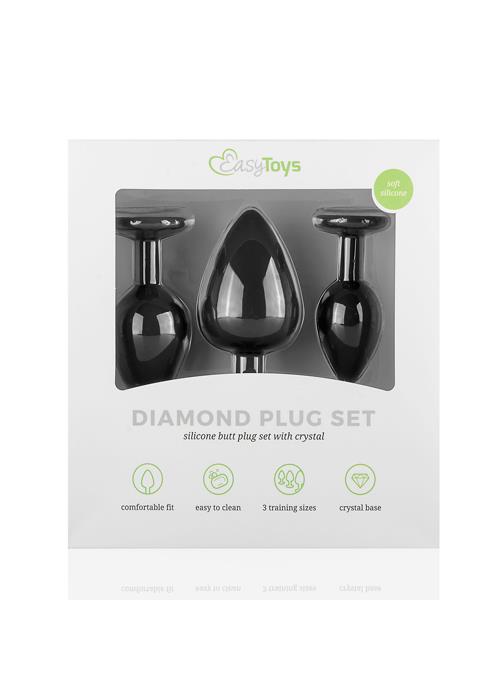 Plug-Diamond Plug zestaw 3ch korków rozmiar S, M, XL