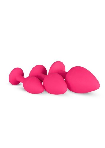 Plug-Diamond Plug Set-Pink zestaw 3ch  korków S,M.XL