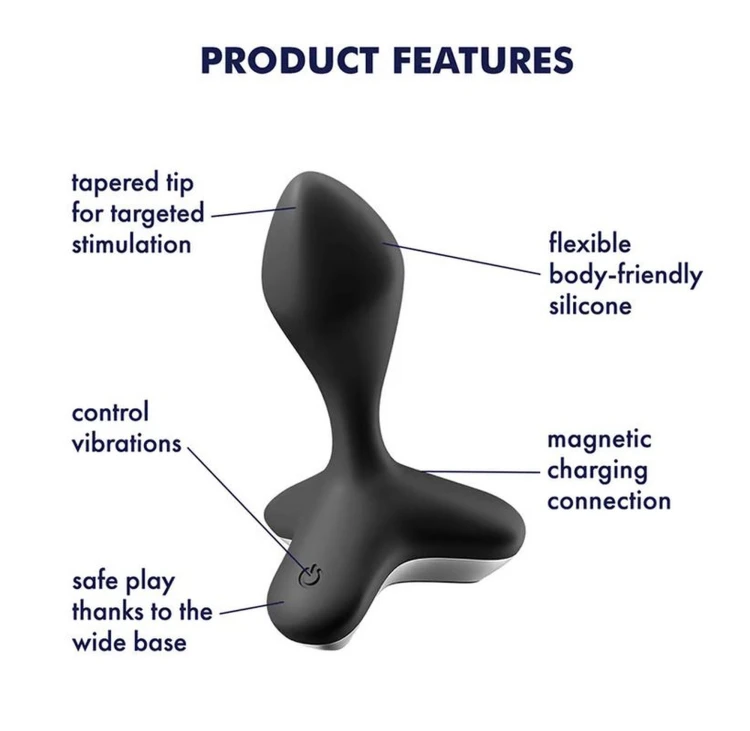 Safisfyer Game Changer  Plug-Vibrator   pękatym kształcie i ze zwężającym się czubkiem