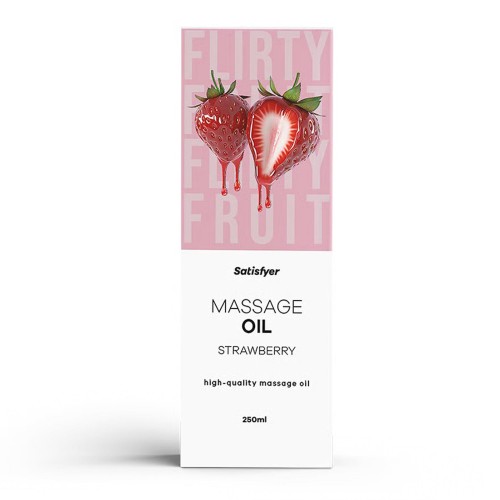 Satisfyer Strawberry – Olejek do masażu o zapachu truskawek 250 ml