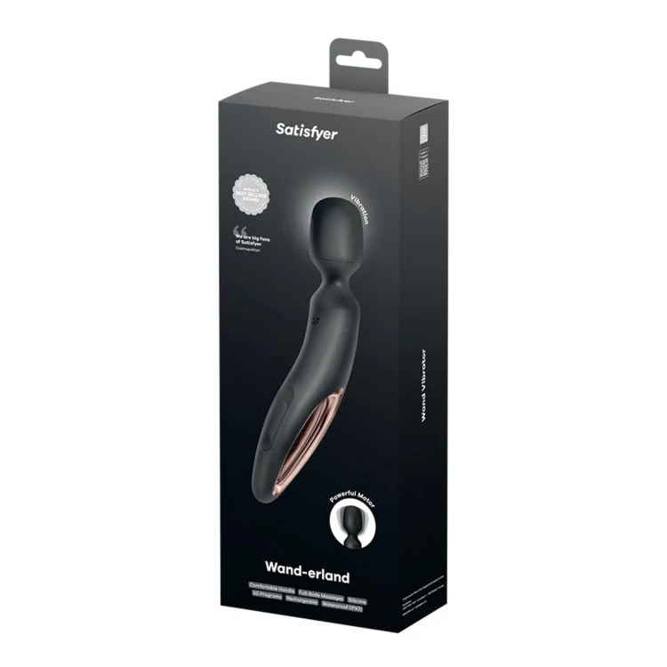 Wibrator różdżka Wand-erland Black/Rosegold Satisfyer