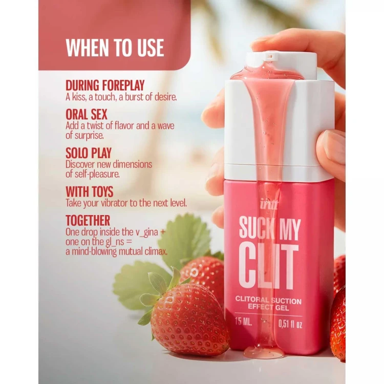 SUCK MY CLIT - Wild Strawberry żel stymulujący