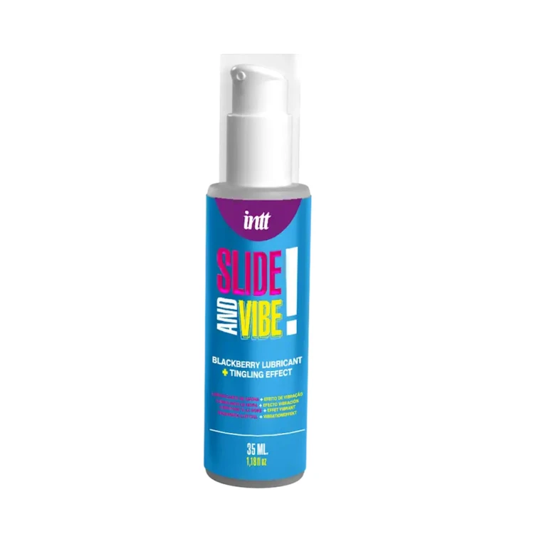 SLIDE AND VIBE! -Lubrykant wodny z efektem wibracji jadalna jeżyna 35 ml