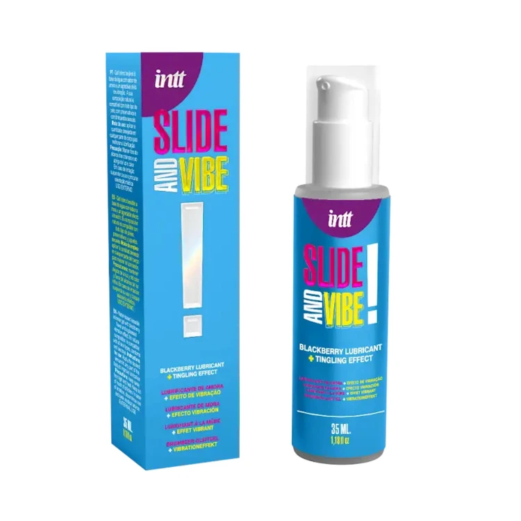 SLIDE AND VIBE! -Lubrykant wodny z efektem wibracji jadalna jeżyna 35 ml