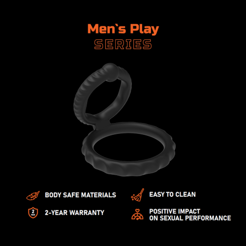 PIERŚCIEŃ EREKCYJNY NA PENISA I JĄDRA EROSPACE MEN’S PLAY B8