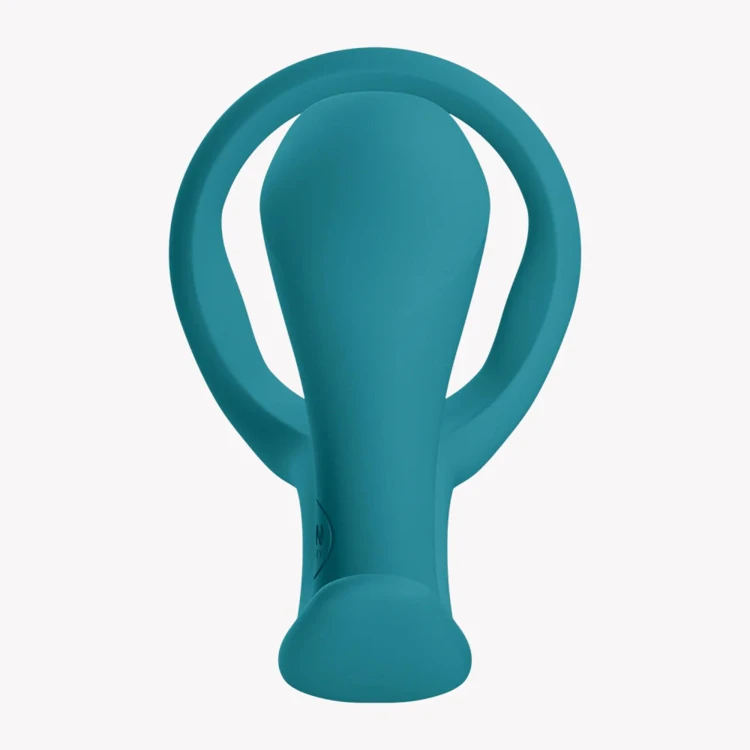 Pierścień erekcyjny z anal plugiem  - Bootie Ring - Bottle Green