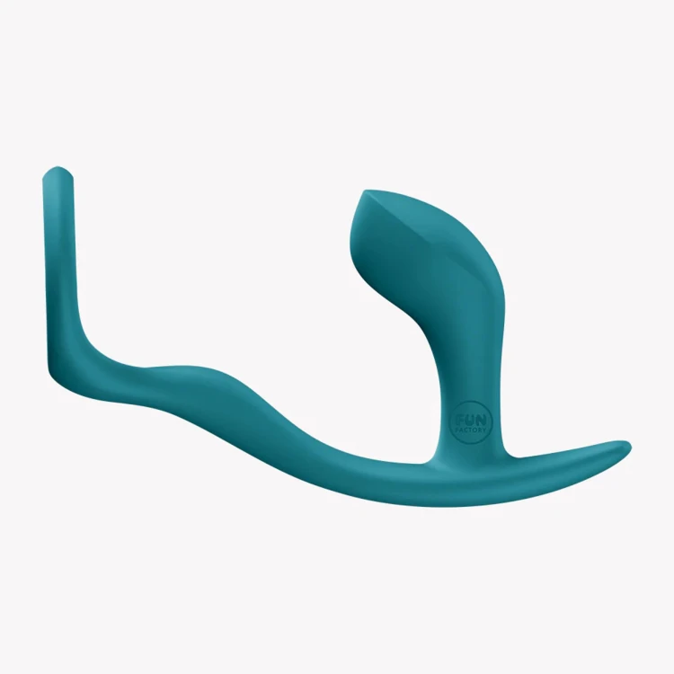 Pierścień erekcyjny z anal plugiem  - Bootie Ring - Bottle Green