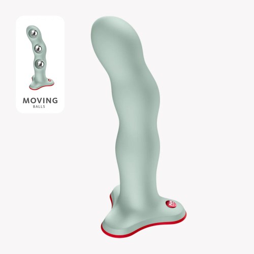 Dildo Bouncer - Light Green , rotujące ciężarki, stram-on,