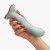 Dildo Bouncer - Light Green , rotujące ciężarki, stram-on,