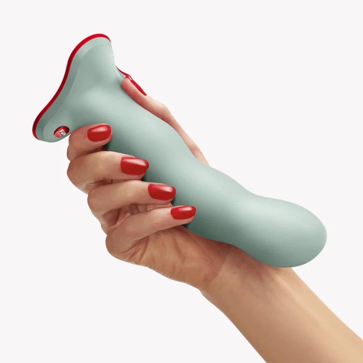 Dildo Bouncer - Light Green , rotujące ciężarki, stram-on,
