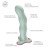 Dildo Bouncer - Light Green , rotujące ciężarki, stram-on,