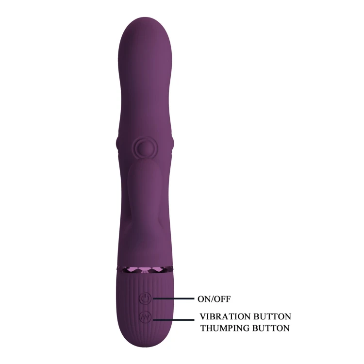 Wibrator stymulujący w 4ch stron! Pretty Love Zach Purple – Fioletowa petarda