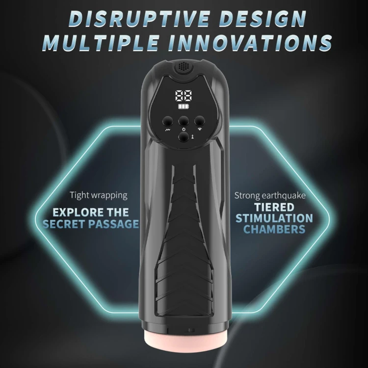 Masturbator, PREMIUM RECHARGEABLE MULTIFUNCTIONS 04 luksusowa przyjemność , czerń