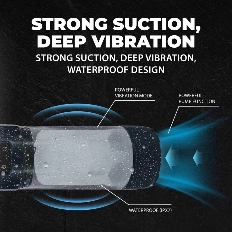 Masturbator UltraLift - Automatic Waterproof Masturbator Pump - Gun Metal