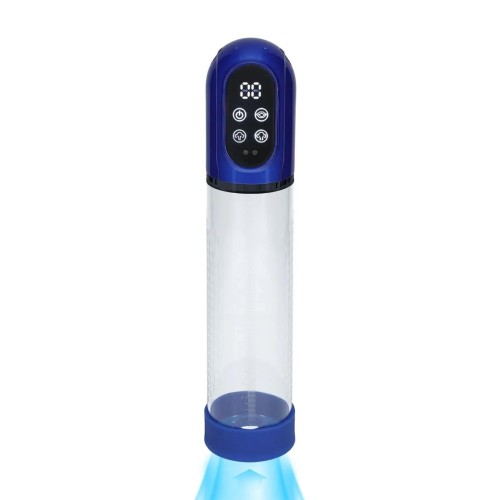Pompka męska Engage - Automatic Waterproof Penis Pump and Masturbator - Metallic niebieska