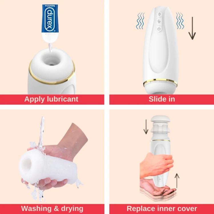 Masturbator - Nappex™  - Premium Mastubators  biały