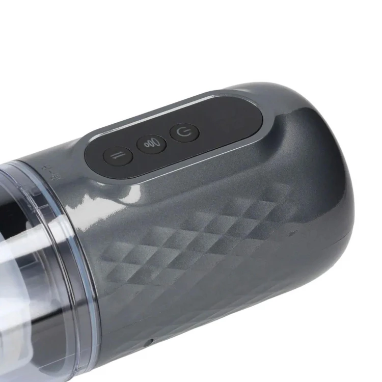 Masturbator Vortex - Suction Rotation and Thrusting Masturbator Pump - Gun Metal