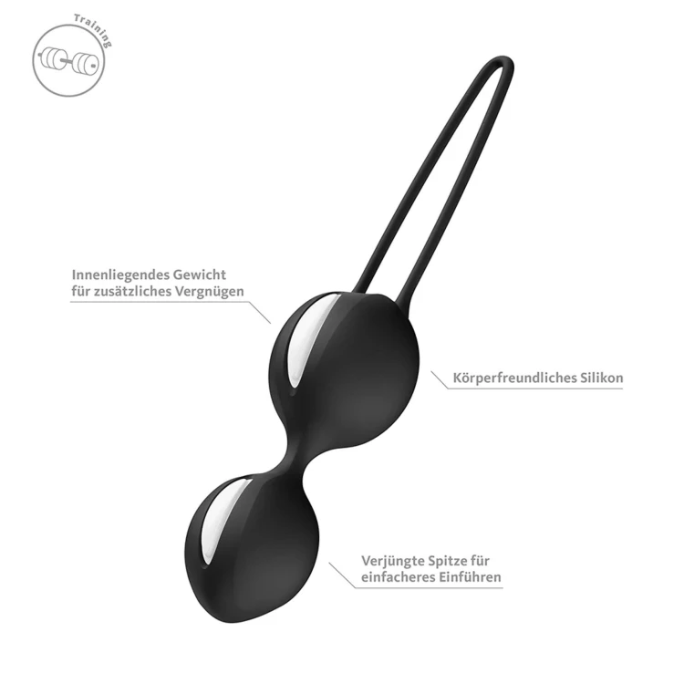 Wzmocnienie mięśni dla kobiet Smartballs Duo - Black