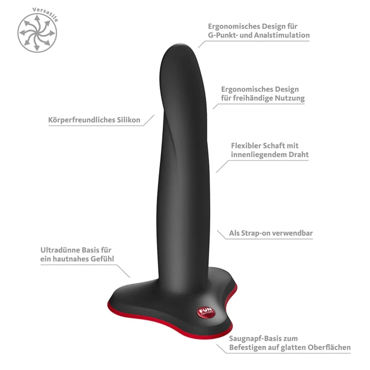 Strap-on , doldo Limba Flex M - Black