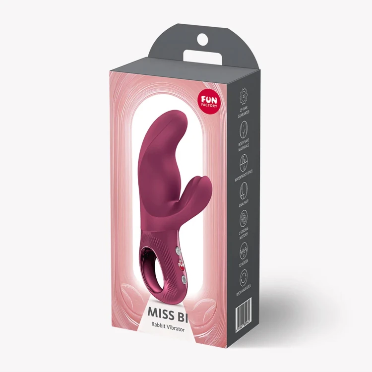 Wibrator króliczek Miss Bi - Wine Red