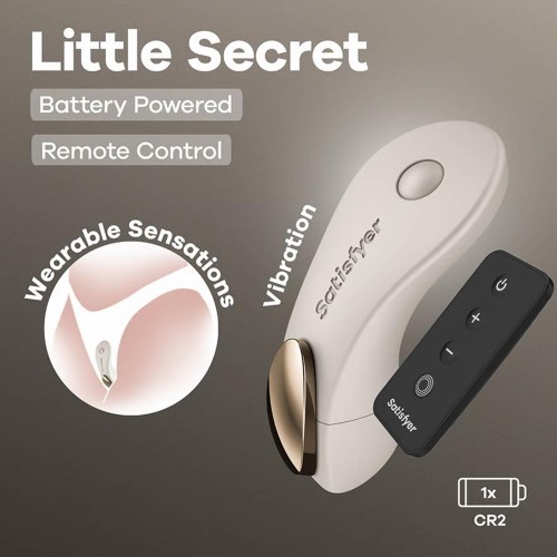 Masażer dla Pań Little Secret - Battery Series - przyjemna szarość