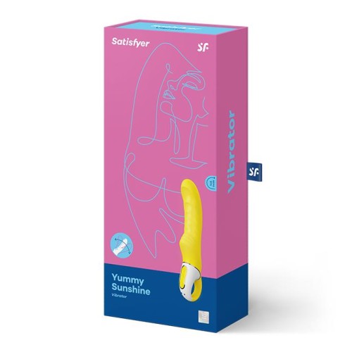 Wibrator-Satisfyer Vibes Yummy Sunshine z prążkowaną strukturą