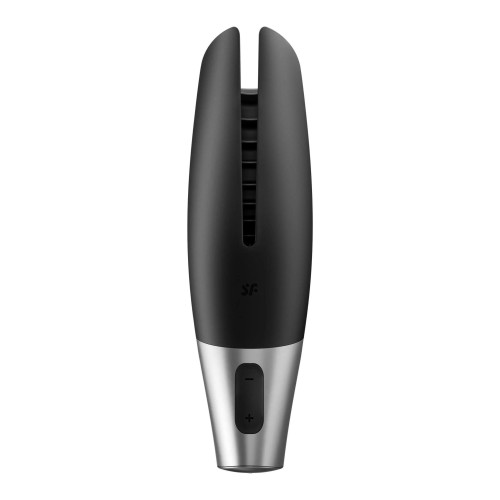 Masturbator black silver  z aplikacją
