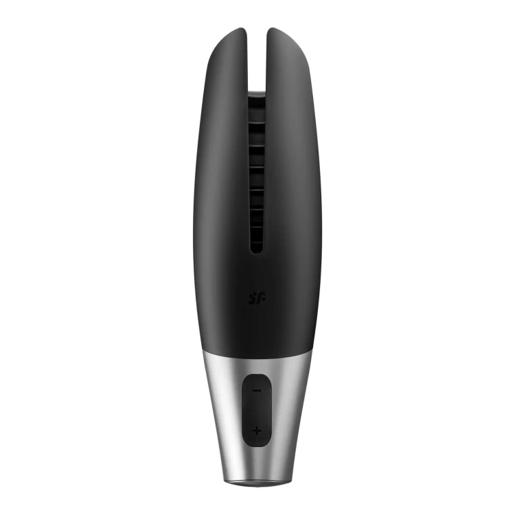 Masturbator black silver  z aplikacją