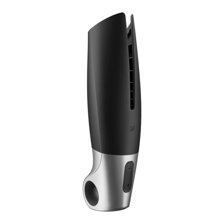 Masturbator black silver  z aplikacją