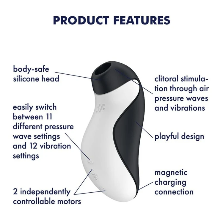 Stymulator Orca Double Air Pulse Vibrator -wibruje z podwójnym impulsem powietrza