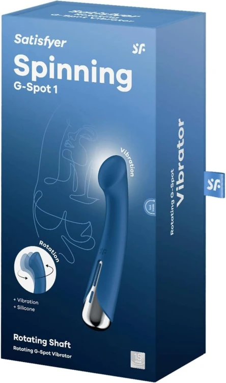 Wibrator Satisfyer Spinning G-Spot 1 Blue wibruje i obraca się